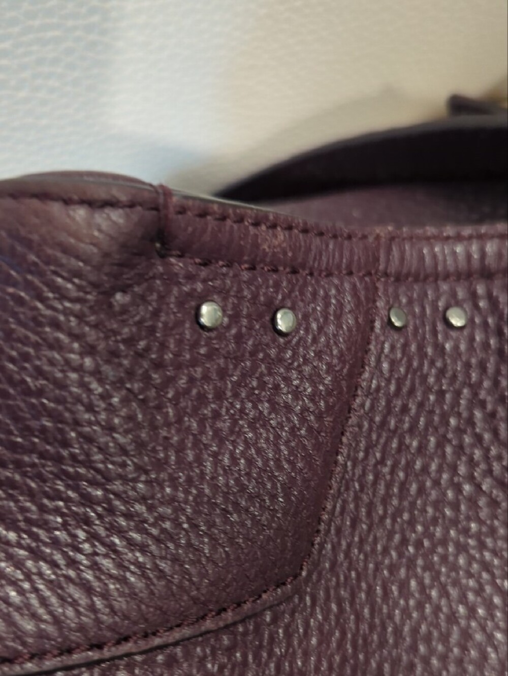 Rebecca Minkoff Plum Pebbled Leather Satchel with Crossbody Strap and Wallet - Picture 15 of 15